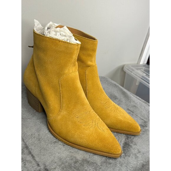 Dingo Women's Klanton Mustard Suede Ankle Boot DI 112 size 9 - Picture 1 of 6